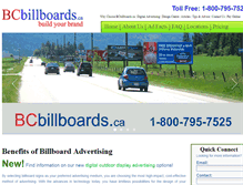 Tablet Screenshot of bcbillboards.ca